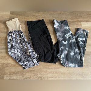 Three pack maternity leggings